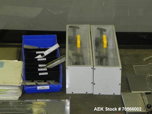 Used Uhlmann Model C2206 Automatic Horizontal Cartoner. Machine is capable of speeds up to 200 cartons per minute. Has 6" centers for a max carton range: length 130 mm, width up to 100 mm, depth to 2...