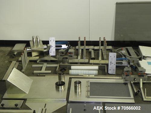 Used Uhlmann Model C2206 Automatic Horizontal Cartoner. Machine is capable of speeds up to 200 cartons per minute. Has 6" centers for a max carton range: length 130 mm, width up to 100 mm, depth to 2...
