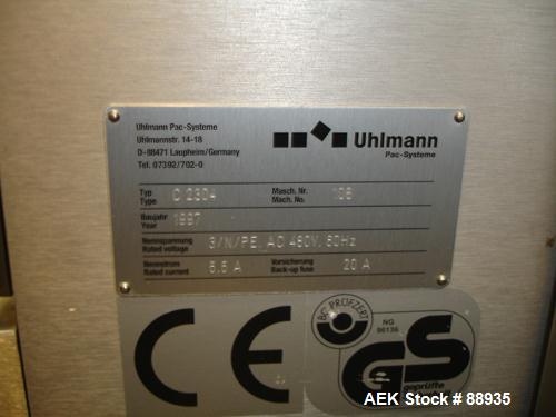 Used Uhlmann C2304 High Speed Blister Cartoner