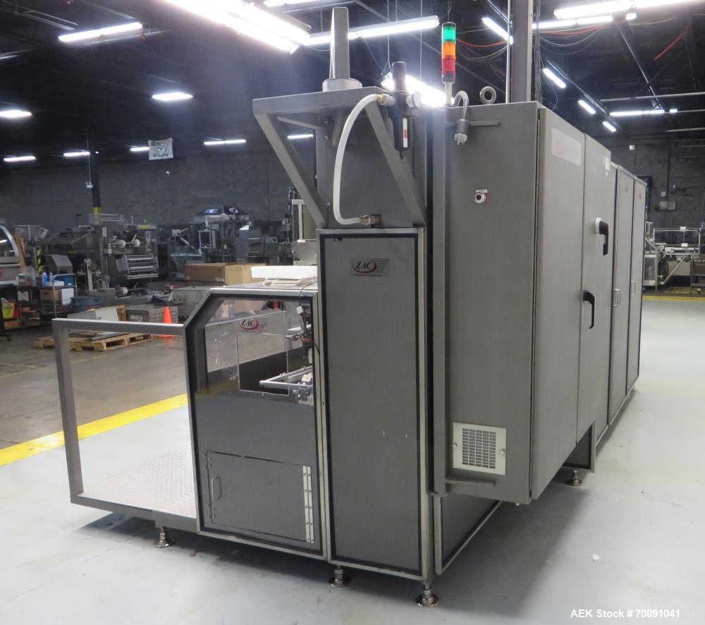 Used Z-Automation ZAC CH 7.5 2500 Automatic Horizontal Glue Cartoner with Bottle Loader