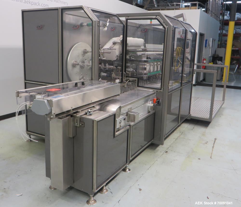 Used Z-Automation ZAC CH 7.5 2500 Automatic Horizontal Glue Cartoner with Bottle Loader