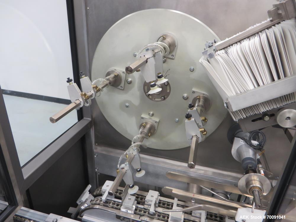 Used Z-Automation ZAC CH 7.5 2500 Automatic Horizontal Glue Cartoner with Bottle Loader