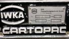 Used IWKA Model CP150 Automatic Horizontal Tube Cartoner. Capable of speeds up to 150 cartons per minute. Carton size: (Length) 20mm-90mm, (Width) 15mm-60mm, (Depth) 55mm-180mm. Set up for Reverse tu...