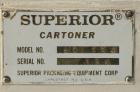 Used Superior 30 Automatic Horizontal Glue Cartoner, Model 30