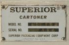 Used- Superior 30 Automatic Horizontal Glue Cartoner, Model 30