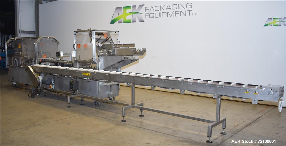 Used- Adco 15D105-SS Stainless Steel Horizontal Load Semi Automatic Cartoner.