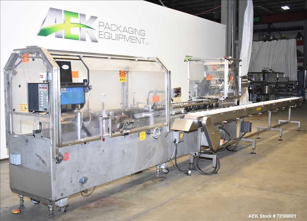 Used Adco 15D105-SS Stainless Steel Horizontal Load Semi Automatic Cartoner.