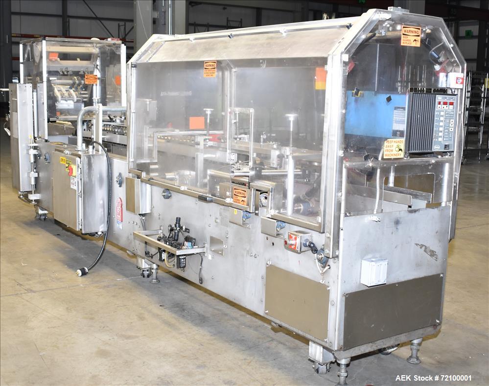Used Adco 15D105-SS Stainless Steel Horizontal Load Semi Automatic Cartoner.