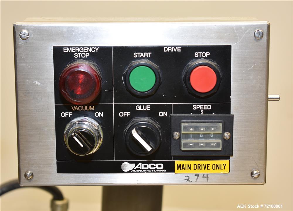 Used Adco 15D105-SS Stainless Steel Horizontal Load Semi Automatic Cartoner.