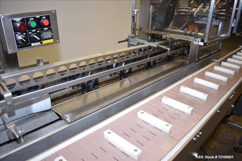 Used Adco 15D105-SS Stainless Steel Horizontal Load Semi Automatic Cartoner.