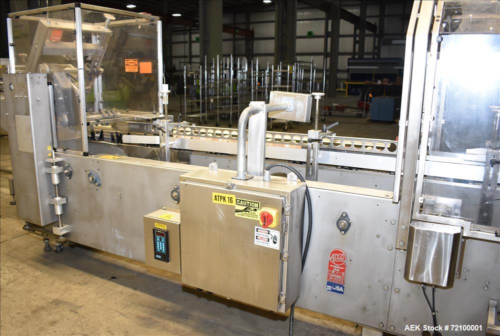 Used Adco 15D105-SS Stainless Steel Horizontal Load Semi Automatic Cartoner.