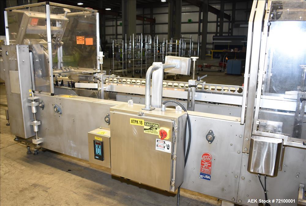 Used- Adco 15D105-SS Stainless Steel Horizontal Load Semi Automatic Cartoner.