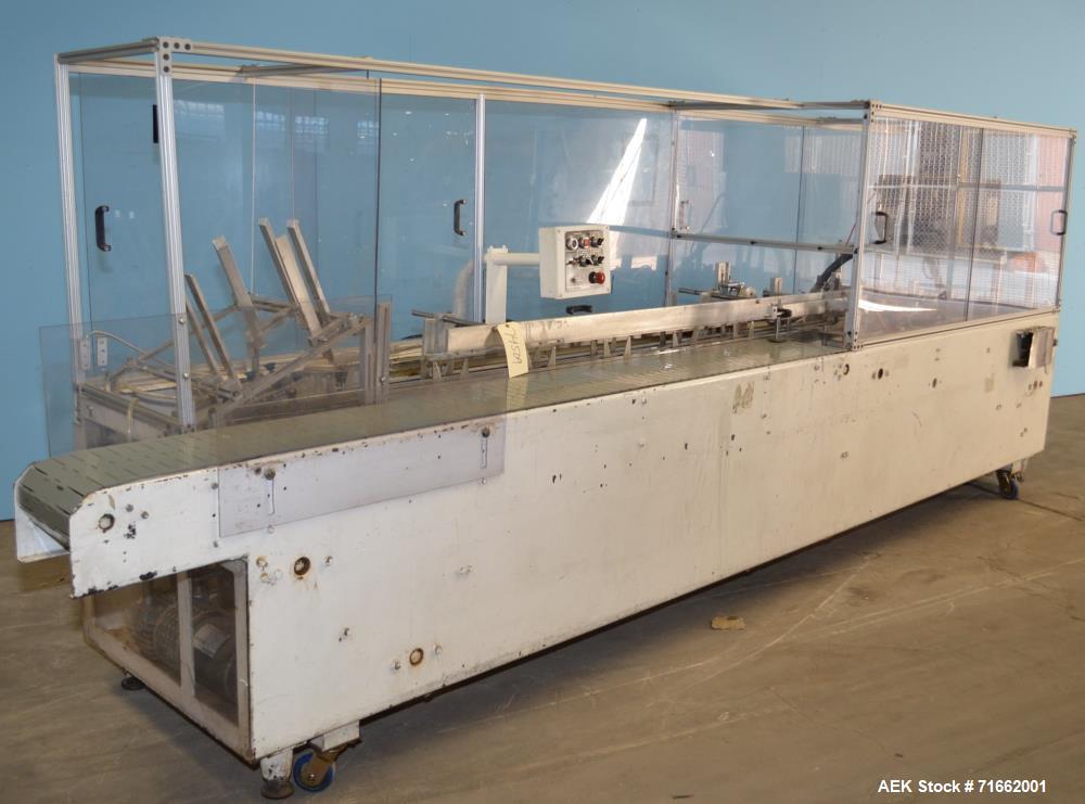 Used Adco Model 15D-60EC Semi Automatic Horizontal Glue Cartoner.
