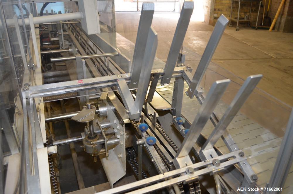 Used Adco Model 15D-60EC Semi Automatic Horizontal Glue Cartoner.