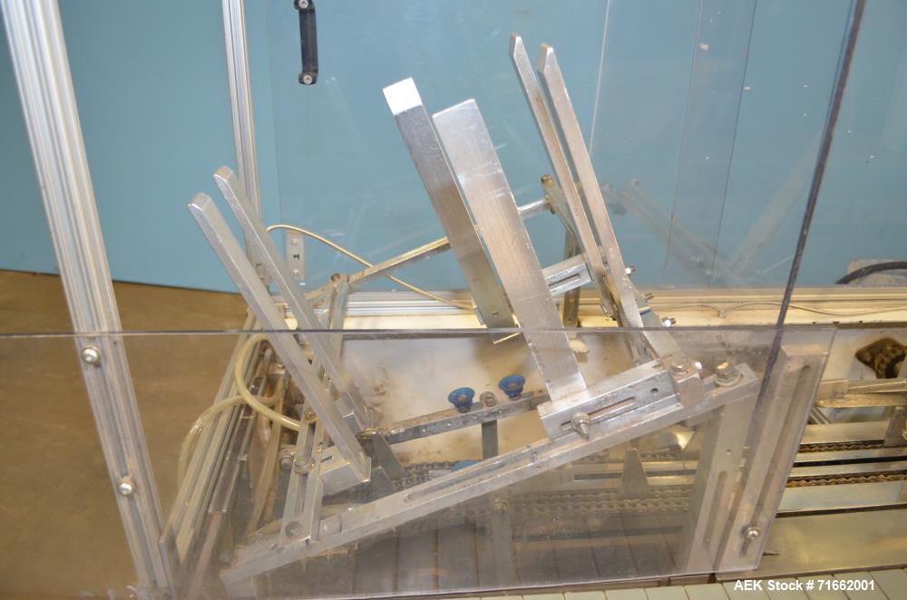 Used Adco Model 15D-60EC Semi Automatic Horizontal Glue Cartoner.