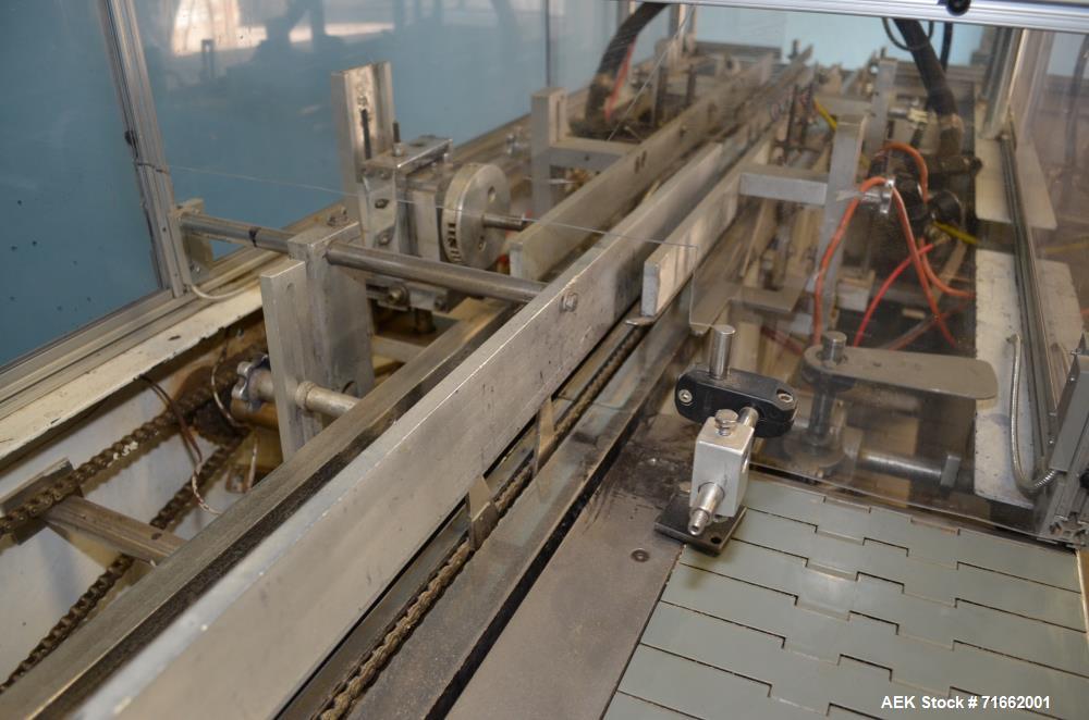 Used Adco Model 15D-60EC Semi Automatic Horizontal Glue Cartoner.