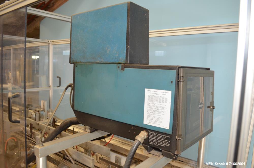 Used Adco Model 15D-60EC Semi Automatic Horizontal Glue Cartoner.