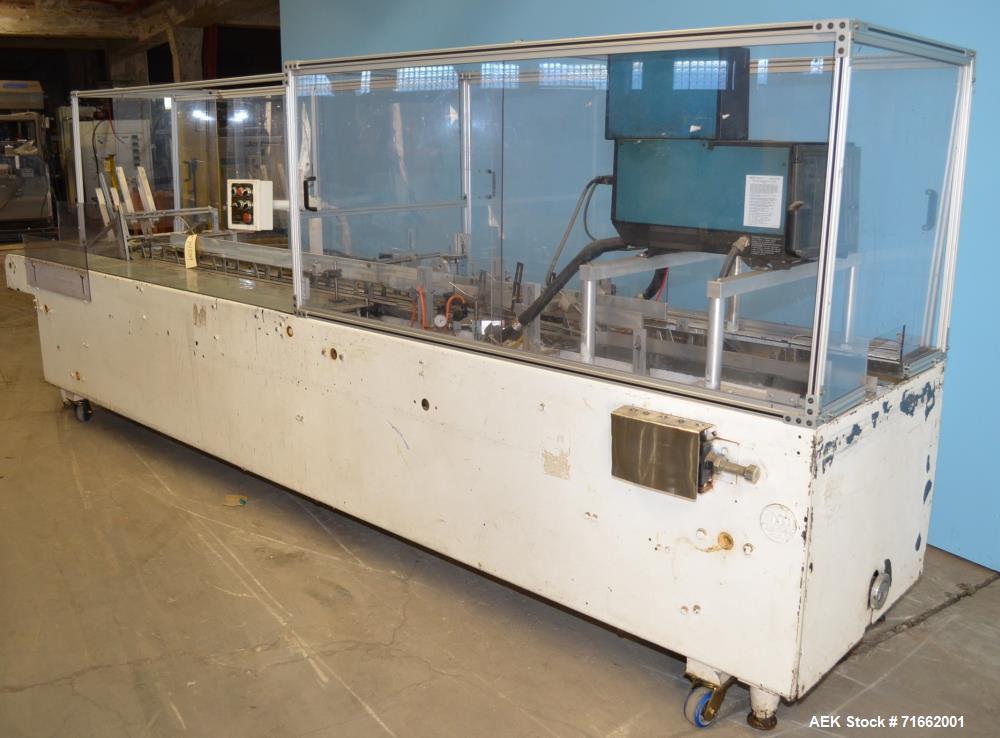 Used Adco Model 15D-60EC Semi Automatic Horizontal Glue Cartoner.