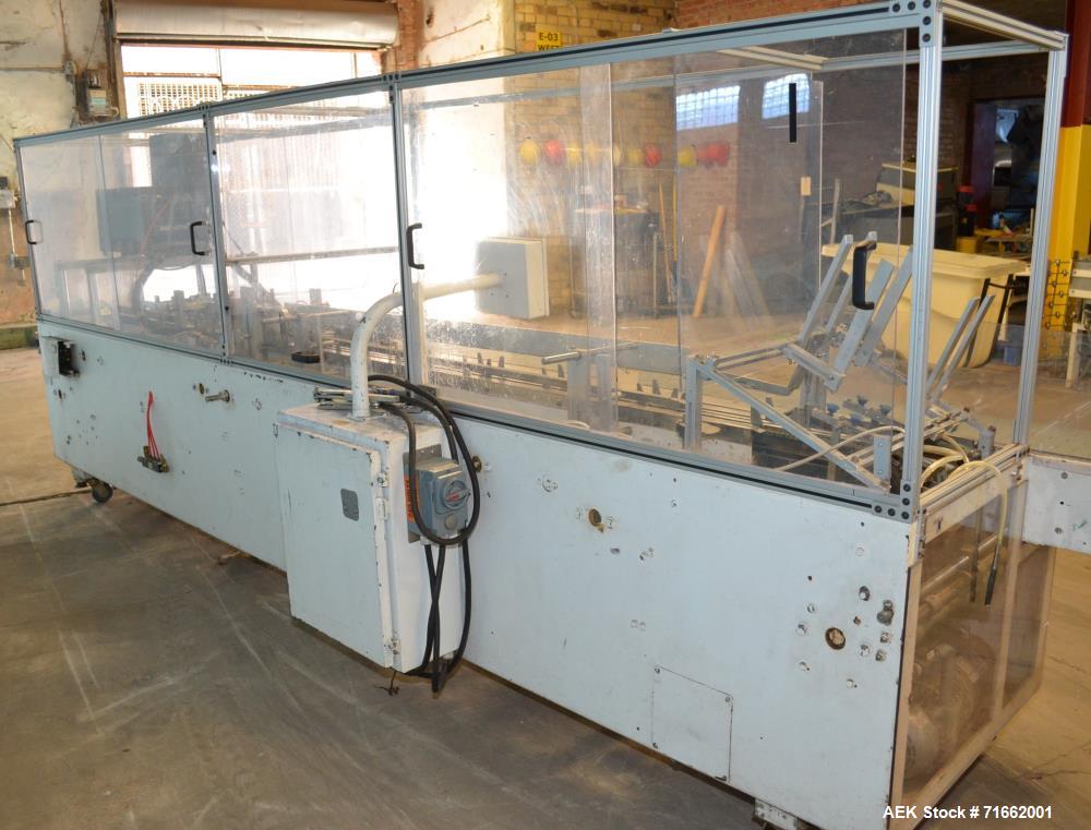 Used Adco Model 15D-60EC Semi Automatic Horizontal Glue Cartoner.