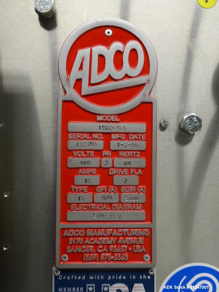 Used Adco Model 15DZ60SS Semi Automatic Horizontal Cartoner