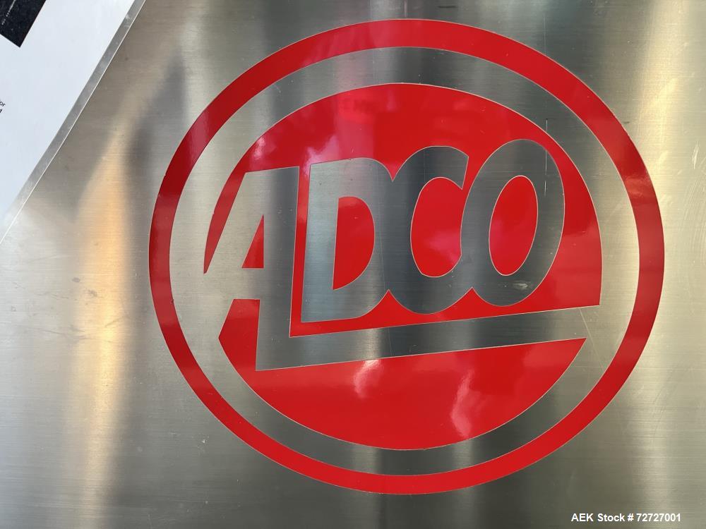 Used Adco Semi-Automatic Horizontal Load Cartoner, Model 15DZ60SS, Stainless Steel. 25-230mm long x 25-100mm wide x 100-305mm deep carton size range. 3/60/230/460v Requirement. Serial# 4979HG.Include...