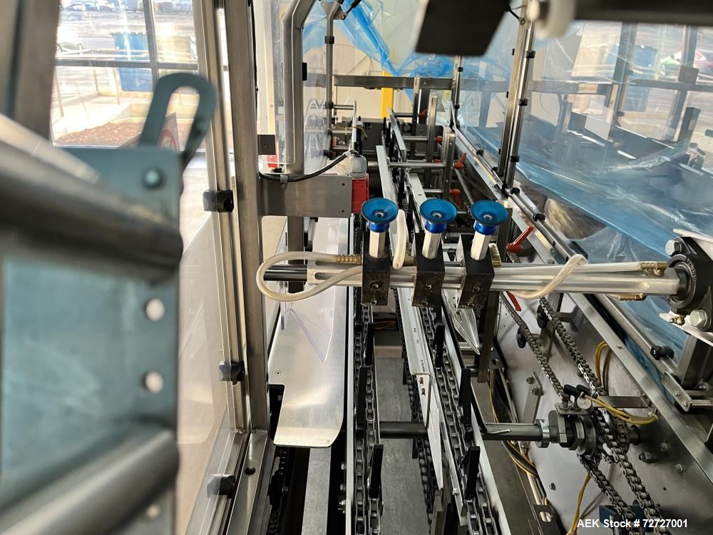 Used Adco Semi-Automatic Horizontal Load Cartoner, Model 15DZ60SS, Stainless Steel. 25-230mm long x 25-100mm wide x 100-305mm deep carton size range. 3/60/230/460v Requirement. Serial# 4979HG.Include...