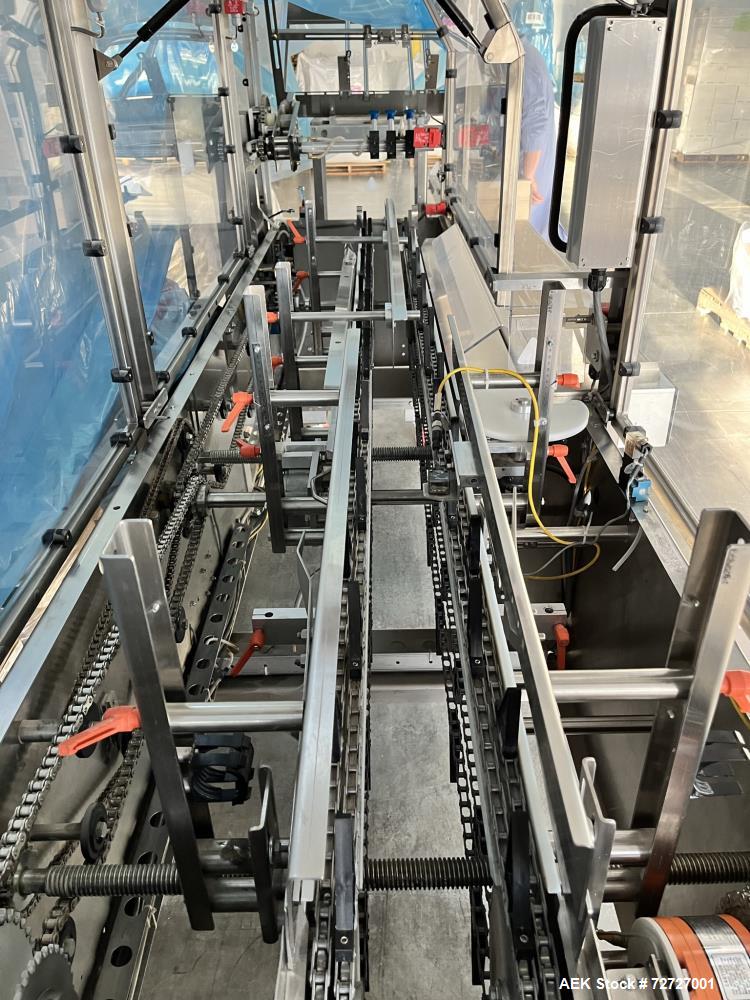 Used Adco Semi-Automatic Horizontal Load Cartoner, Model 15DZ60SS, Stainless Steel. 25-230mm long x 25-100mm wide x 100-305mm deep carton size range. 3/60/230/460v Requirement. Serial# 4979HG.Include...
