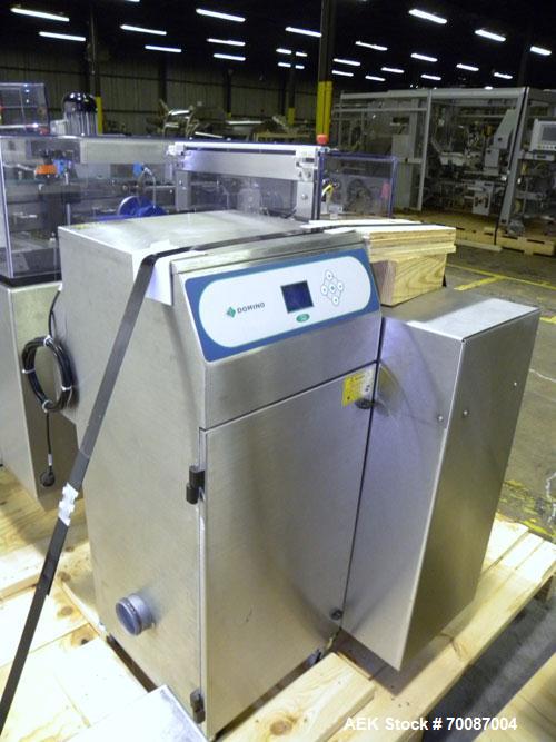 Used Bosch CUT120 Automatic Intermittent Motion Horizontal Tuck Cartoner. Capable of speeds up to 120 cartons per minute. Has adjustable bucket infeed on 5" centers for a carton size range: length 20...