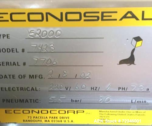 Used Econocorp Econoseal Automatic Horizontal Cartoner