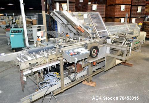 Used IWKA CPR Automatic Horizontal Bottle Cartoner capable of speeds up to 200 cartons per minute. Has a carton size range: A- 20 - 105mm, B 15 - 70mm, C 55 - 85mm. Model CPR.  With adjustable bucket...