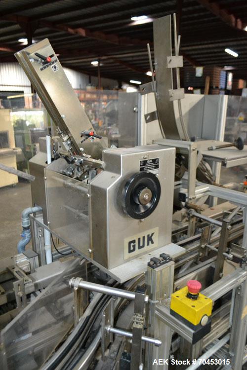 Used IWKA CPR Automatic Horizontal Bottle Cartoner capable of speeds up to 200 cartons per minute. Has a carton size range: A- 20 - 105mm, B 15 - 70mm, C 55 - 85mm. Model CPR.  With adjustable bucket...