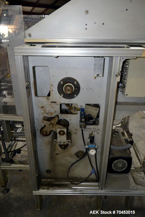 Used IWKA CPR Automatic Horizontal Bottle Cartoner capable of speeds up to 200 cartons per minute. Has a carton size range: A- 20 - 105mm, B 15 - 70mm, C 55 - 85mm. Model CPR.  With adjustable bucket...