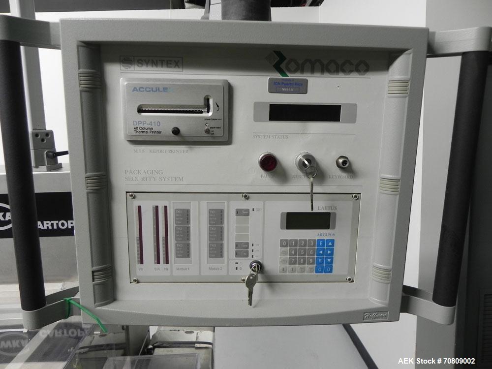 Used IWKA Model CPSR Automatic Horizontal Cartoner. Capable of speeds up to 250 cartons per minute. Has automatic bottle loader and dual blister feeders. Has 4" centers for a carton size range: (Leng...