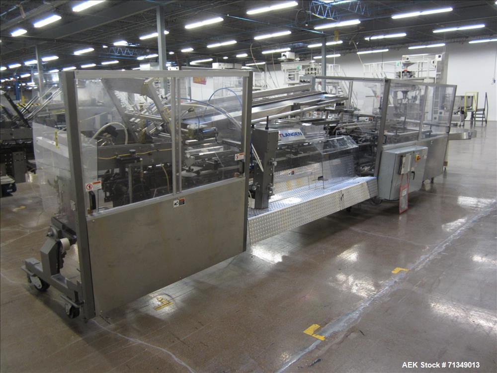 Used Langen B1-M Cartoner, Top Square Chain 9' Load area 9" Centers
