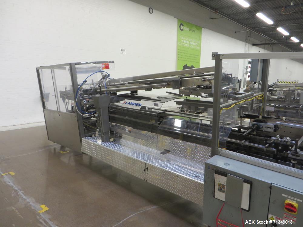 Used Langen B1-M Cartoner, Top Square Chain 9' Load area 9" Centers