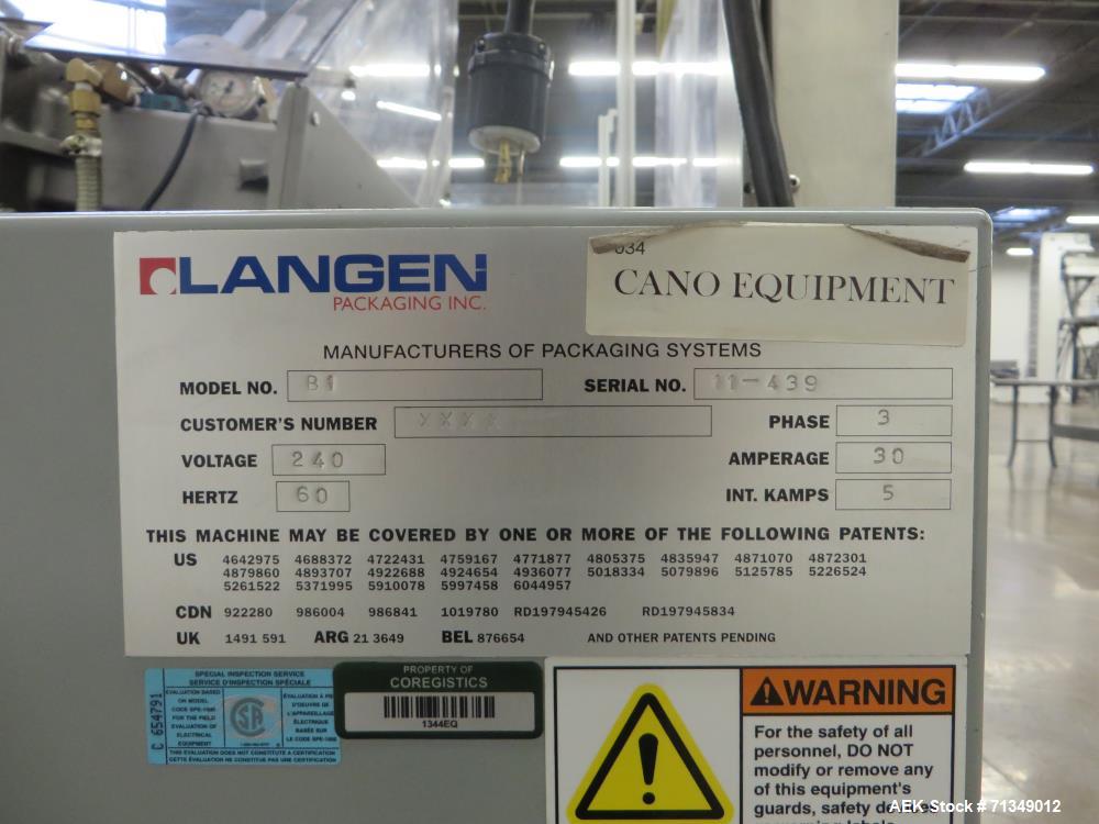 Used Langen Model B1 Semi-Automatic Horizontal Glue Cartoner