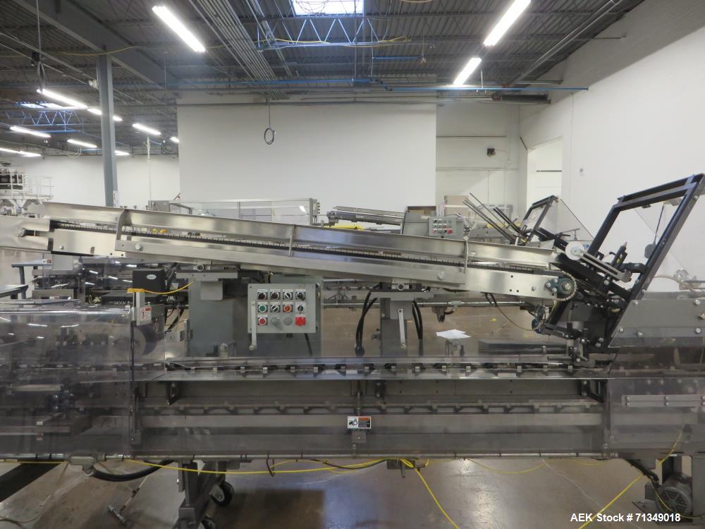 Used- Langen Model B1 Cartoner, Top Square Chain, 6' Load Area, 9" Centers
