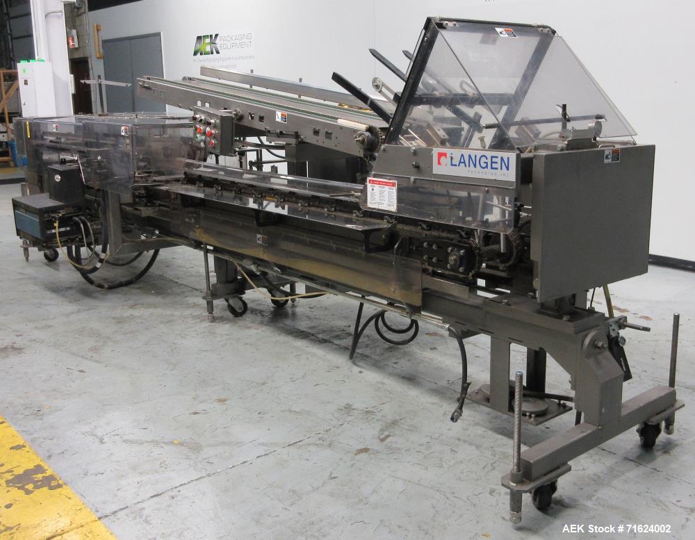 Used Langen Model B1-M Semi-Automatic Horizontal Glue Cartoner