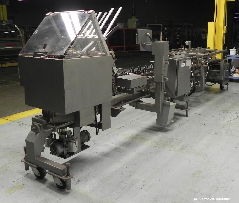 Used Langen Model B1 Semi-Automatic Horizontal Glue Cartoner.