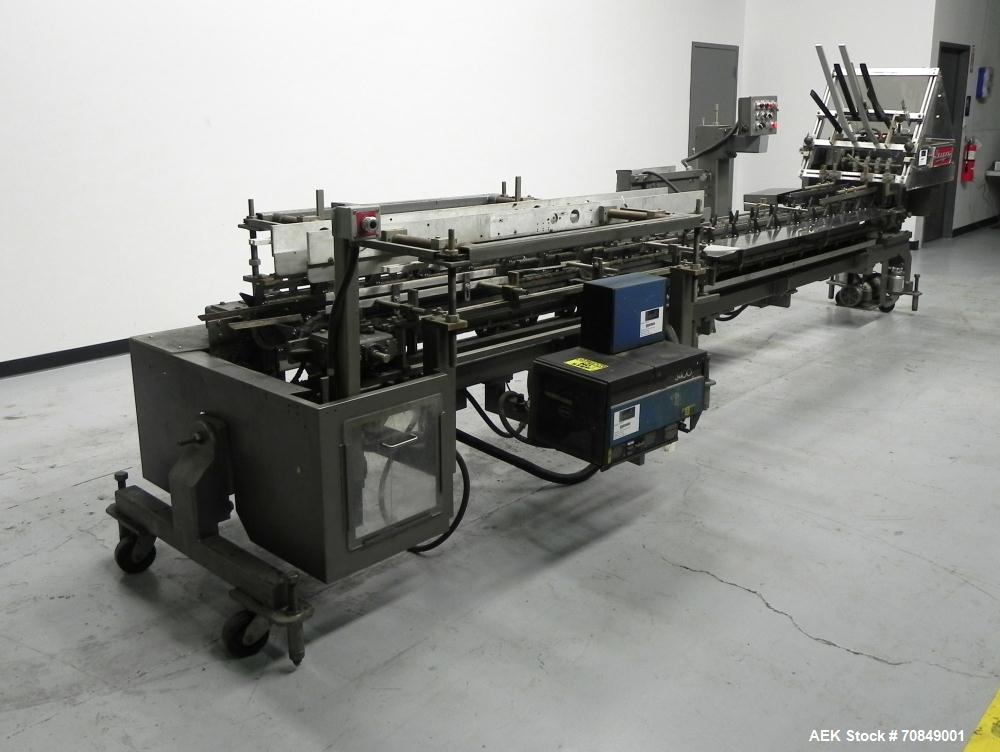 Used Langen Model B1 Semi-Automatic Horizontal Glue Cartoner.