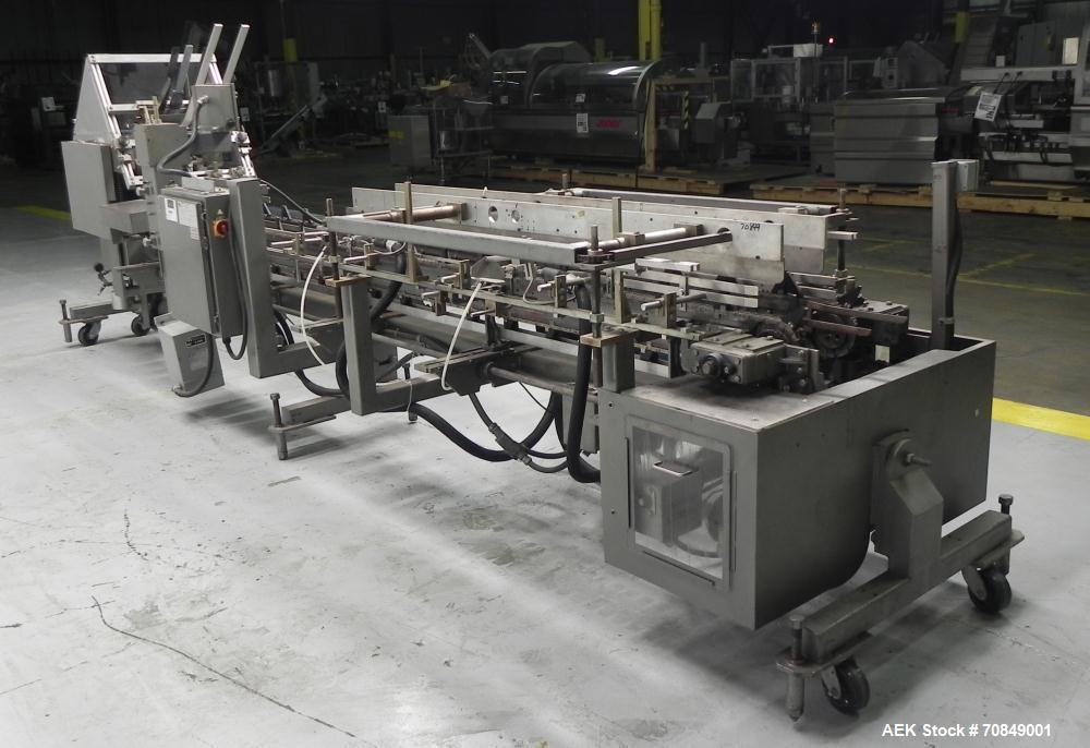 Used Langen Model B1 Semi-Automatic Horizontal Glue Cartoner.