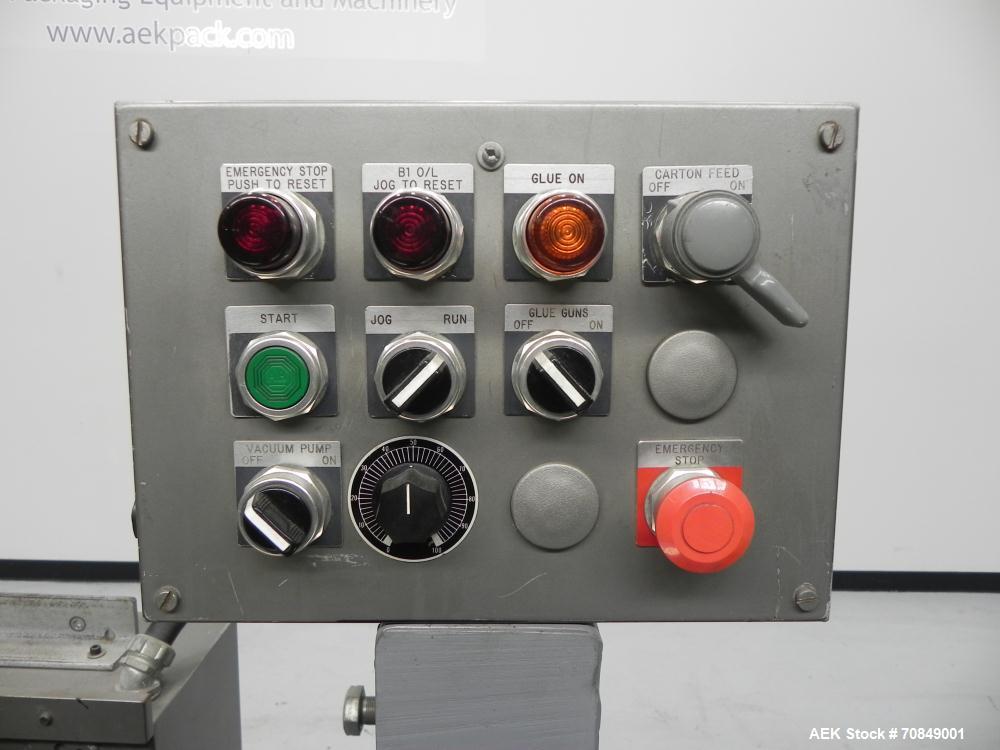 Used Langen Model B1 Semi-Automatic Horizontal Glue Cartoner.
