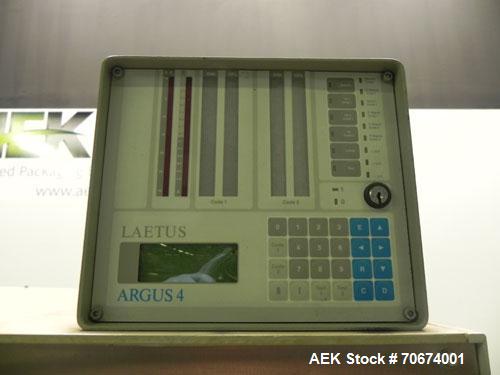 Used Marchesini BA400 Automatic Horizontal Cartoner capable of speeds up to 400 cartons per minute. Has 4" centers for a carton size range: length 25mm - 70mm, width 15mm - 70mm, depth 78mm - 150mm. ...