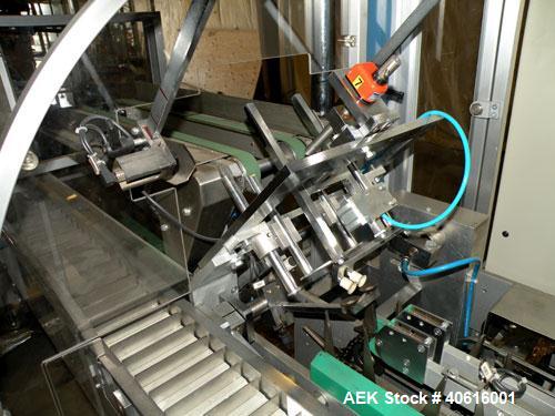 Used V2 Engineering Horizontal Cartoner, model V106. Capable of speeds up to 100 cpm. Has carton size range length 30mm to 140mm, width 15mm to 80mm, depth 70mm to 200mm. Has prefolded leaflet insert...