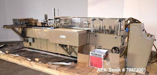 Used Zanasi Automatic Horizontal Continuous Motion Cartoner, Model KA, S/N 54127. This is a standard cartoner which was last running 5th panel tuck cartons, last running tubes and includes infeed sec...