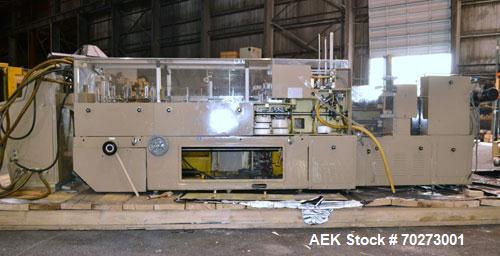 Used Zanasi Automatic Horizontal Continuous Motion Cartoner, Model KA, S/N 54127. This is a standard cartoner which was last running 5th panel tuck cartons, last running tubes and includes infeed sec...