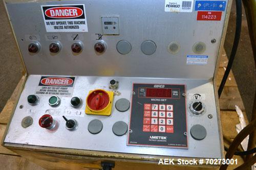 Used Zanasi Automatic Horizontal Continuous Motion Cartoner, Model KA, S/N 54127. This is a standard cartoner which was last running 5th panel tuck cartons, last running tubes and includes infeed sec...