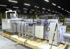 Used Bosch CUT120 Automatic Intermittent Motion Horizontal Tuck Cartoner. Capable of speeds up to 120 cartons per minute. Has adjustable bucket infeed on 5