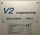 Used V2 Engineering Horizontal Cartoner, model V106. Capable of speeds up to 100 cpm. Has carton size range length 30mm to 140mm, width 15mm to 80mm, depth 70mm to 200mm. Has prefolded leaflet insert...