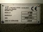 Used V2 Engineering Horizontal Cartoner, model V106. Capable of speeds up to 100 cpm. Has carton size range length 30mm to 140mm, width 15mm to 80mm, depth 70mm to 200mm. Has prefolded leaflet insert...